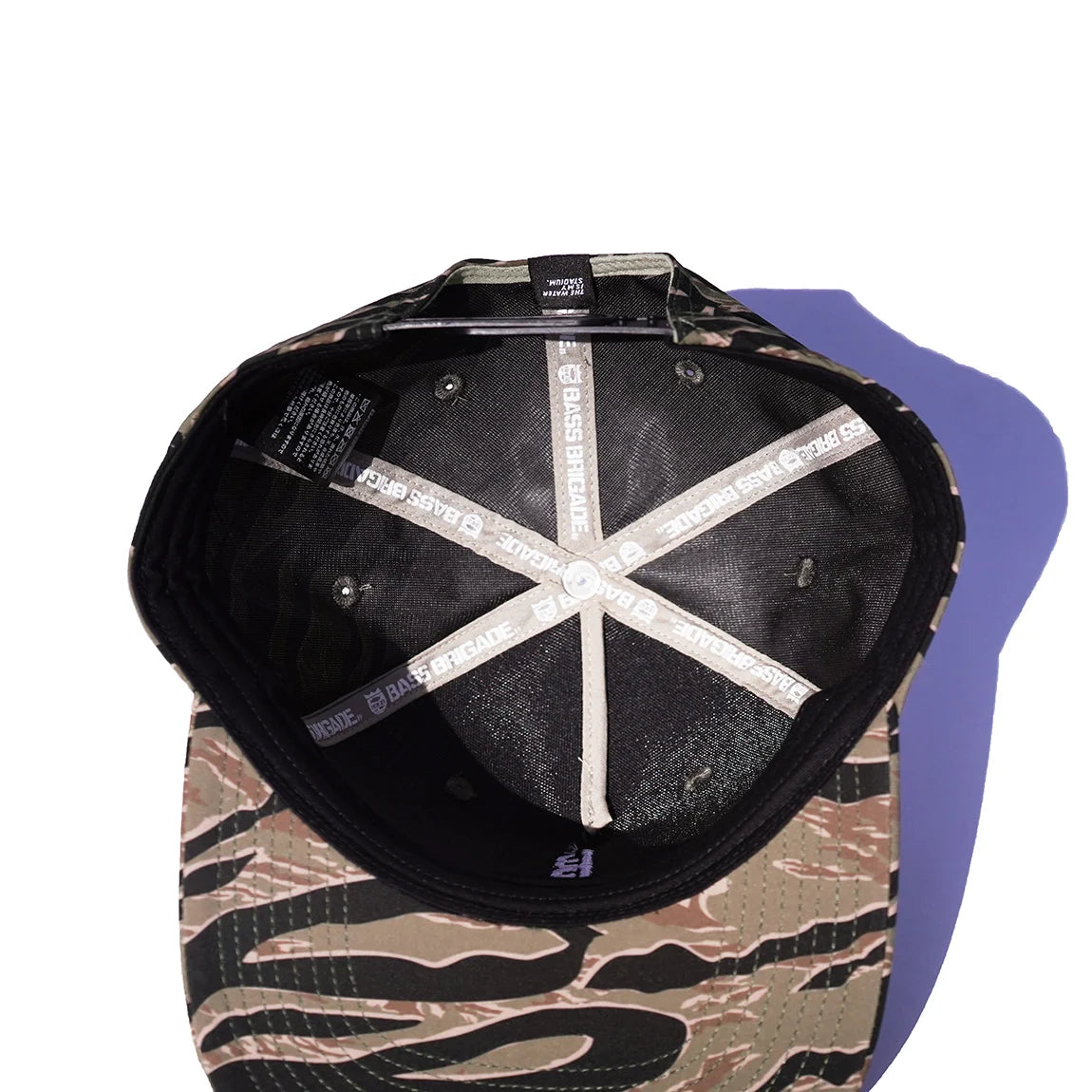 Bass Brigade BRGD Tiger Stripe Camo Vertical Logo Snapback Hat