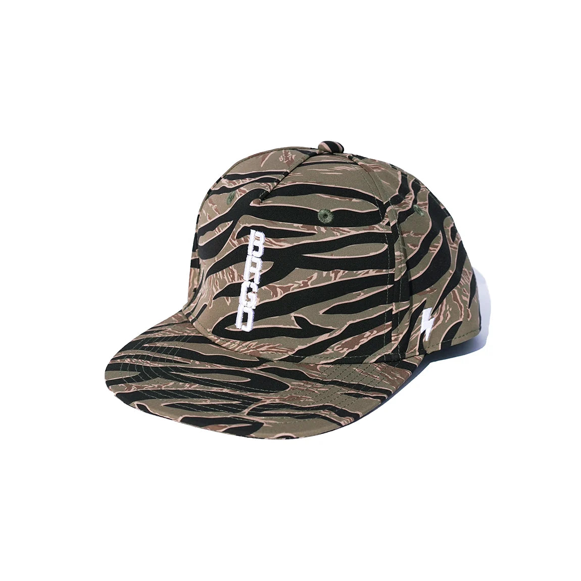 Bass Brigade BRGD Tiger Stripe Camo Vertical Logo Snapback Hat