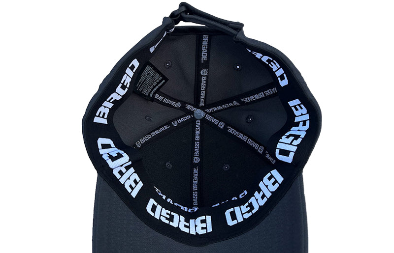 Bass Brigade Elite Weatherproof Snapback Hat Black