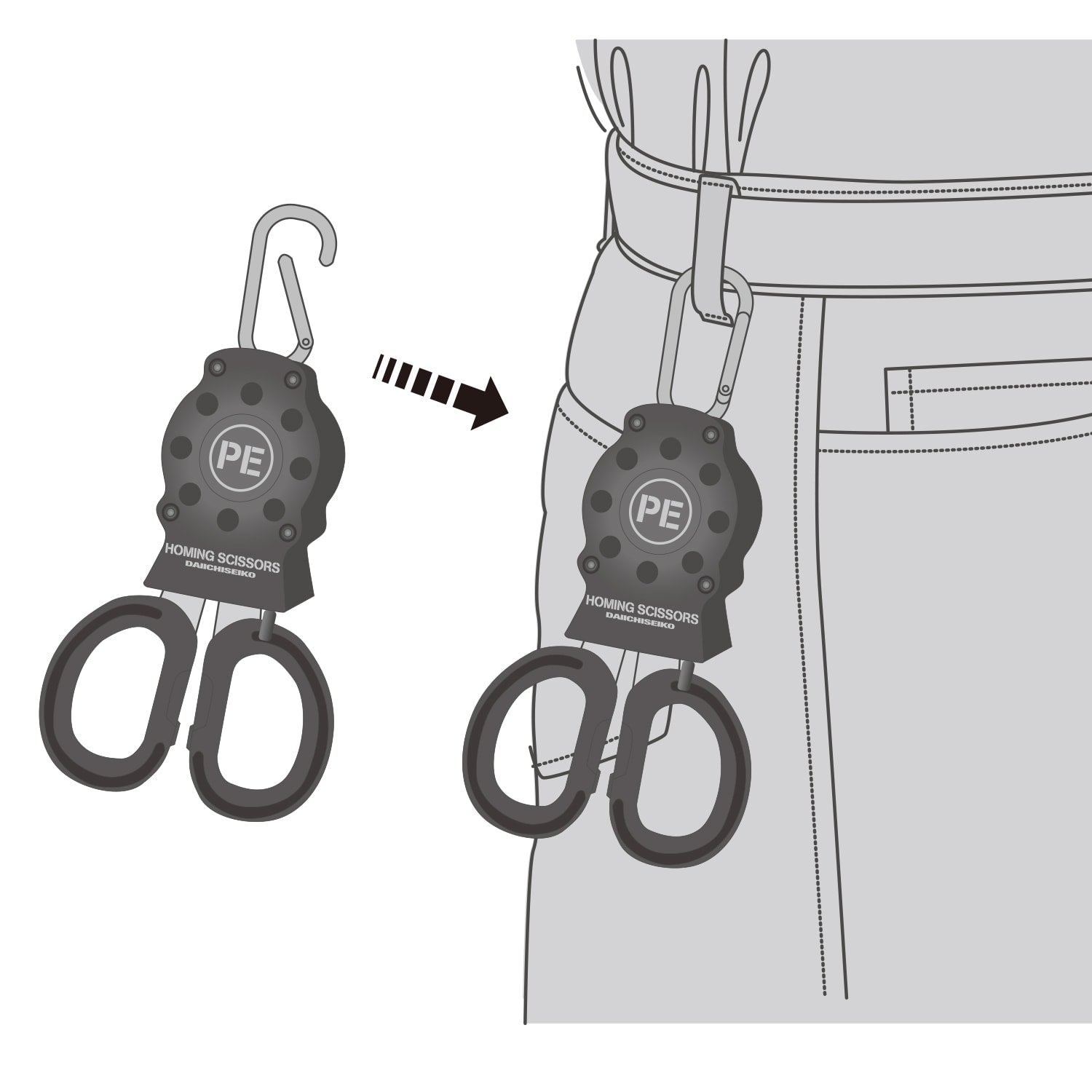 Ciseaux à tête chercheuse Daiichiseiko Type-PE