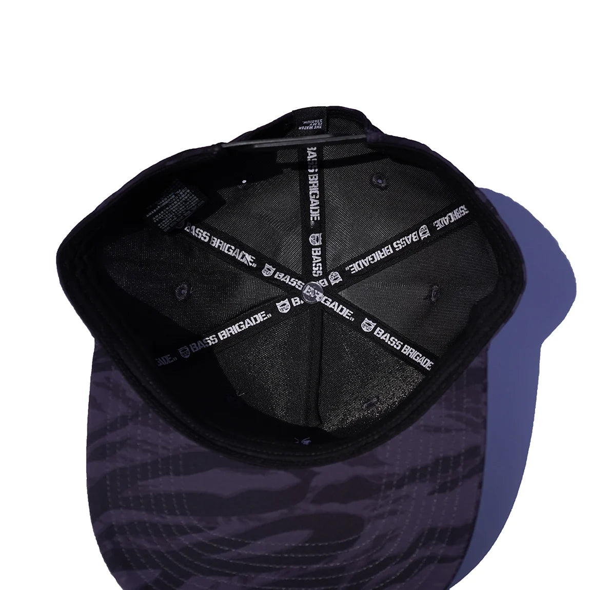 Bass Brigade BRGD Tiger Stripe Camo Vertical Logo Snapback Hat