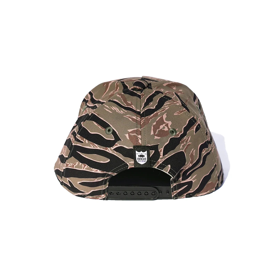 Bass Brigade BRGD Tiger Stripe Camo Vertical Logo Snapback Hat
