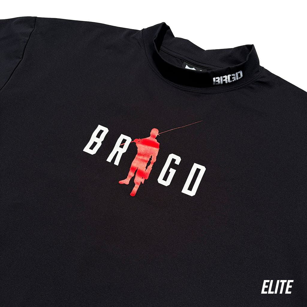 Bass Brigade BRGD Man Mock Neck Elite Dry Tee