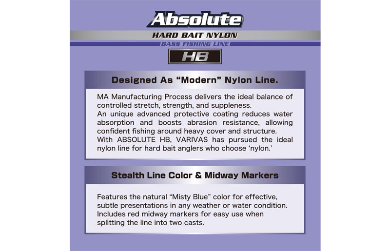 Varivas Absolute HB – Hard Bait Nylon
