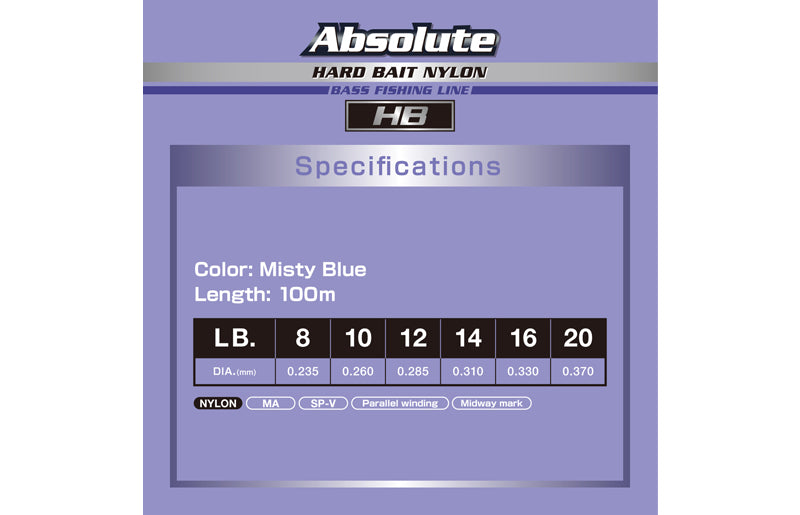 Varivas Absolute HB – Hard Bait Nylon