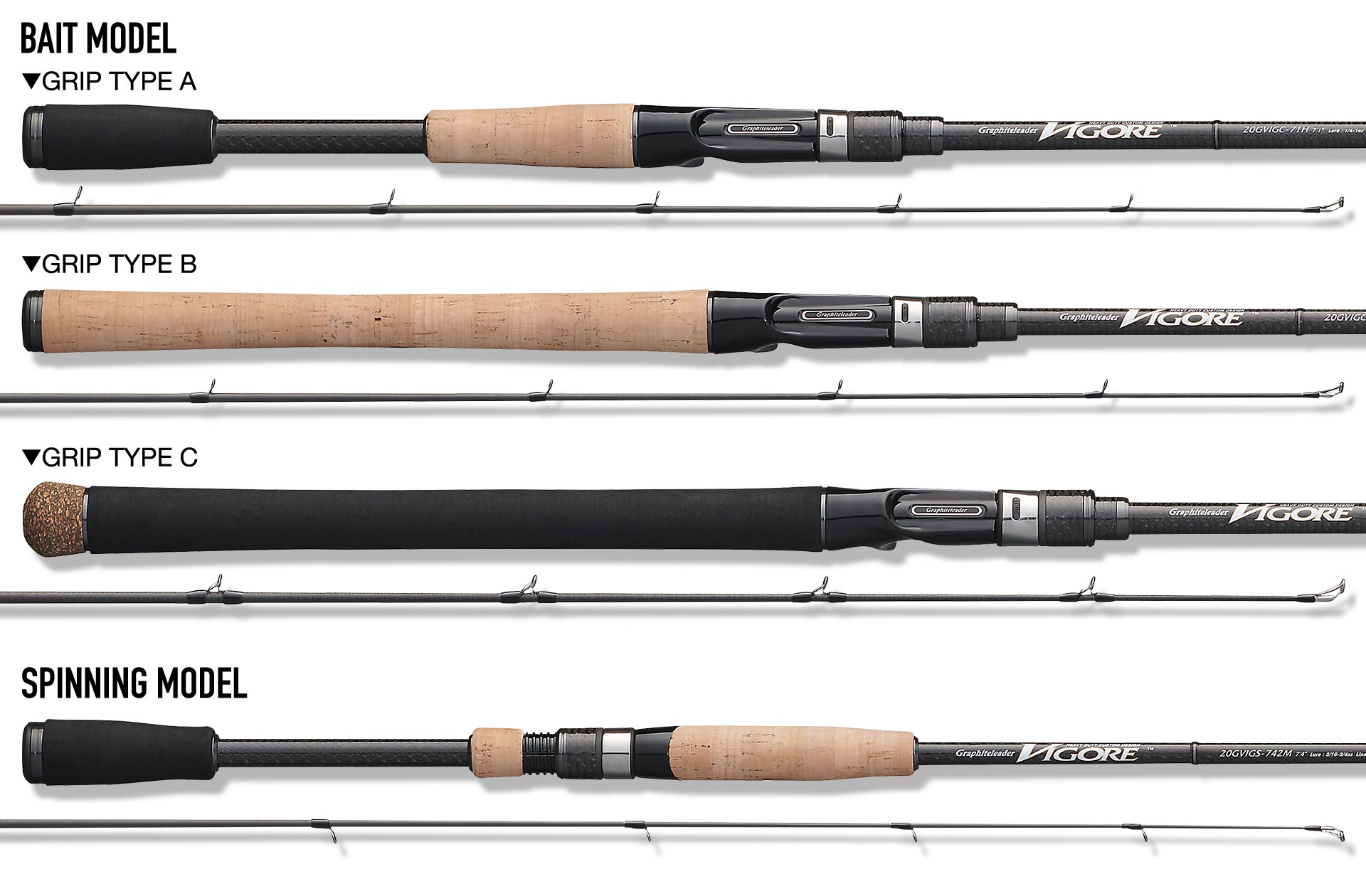 Graphiteleader '20 Vigore - FishCandy | Ready To Fish - Japanrute T1100G  Blank & Fuji Torzite